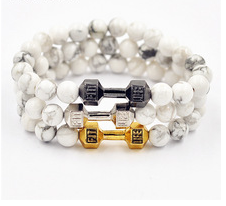 New stlyish white turqouise bracelet - younglionsfitness